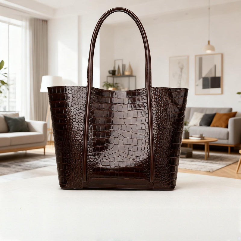 Croc - Embossed Structured Tote - QUARA