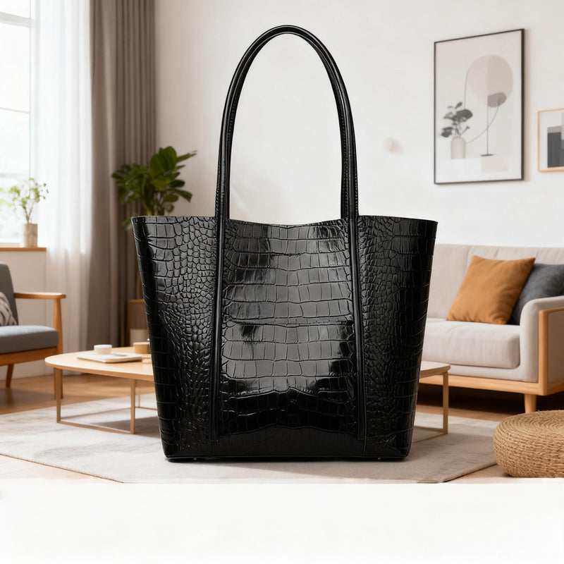 Croc - Embossed Structured Tote - QUARA