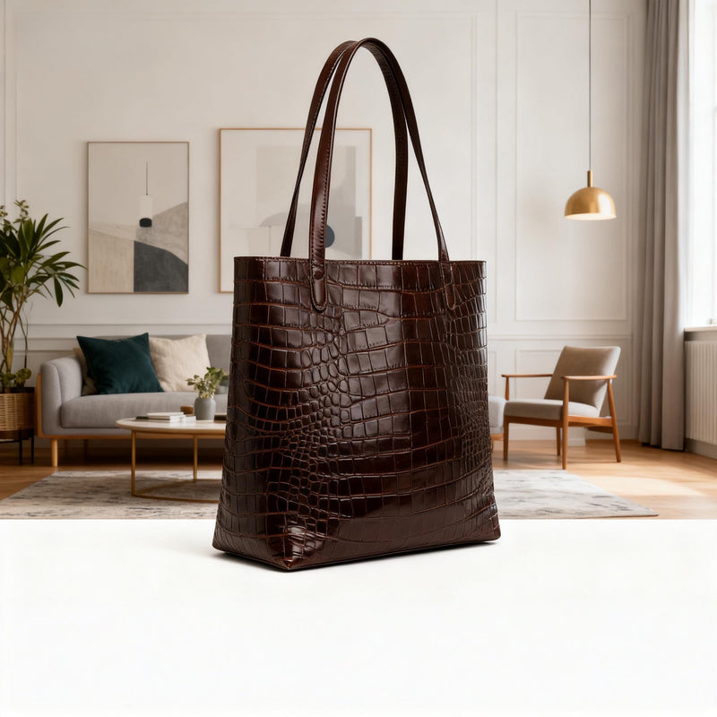 Croc - Embossed Structured Tote - QUARA