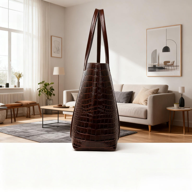 Croc - Embossed Structured Tote - QUARA