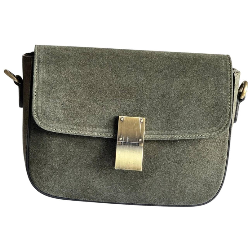 Italian Suede Mini Crossbody Bag - QUARA