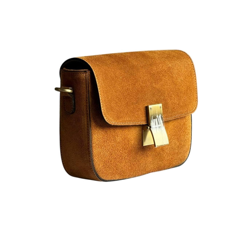 Italian Suede Mini Crossbody Bag - QUARA