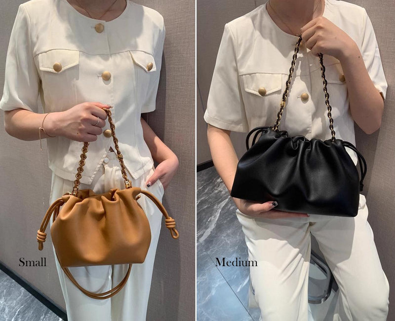 Minimalist Soft Leather Shoulder Bag - QUARA