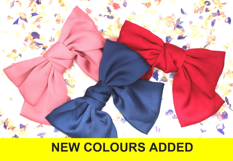Oversized Satin Bow Hair Clip - QUARA