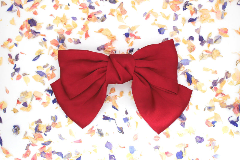 Oversized Satin Bow Hair Clip - QUARA