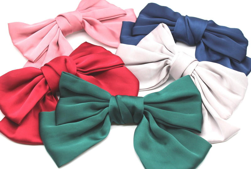 Oversized Satin Bow Hair Clip - QUARA