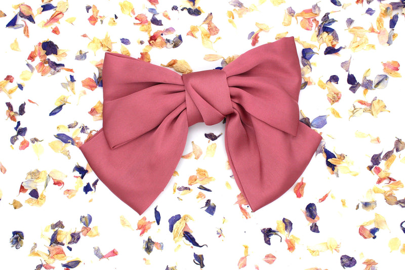 Oversized Satin Bow Hair Clip - QUARA