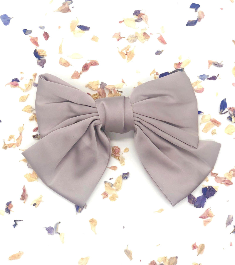 Oversized Satin Bow Hair Clip - QUARA