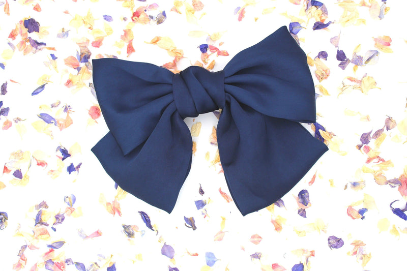 Oversized Satin Bow Hair Clip - QUARA