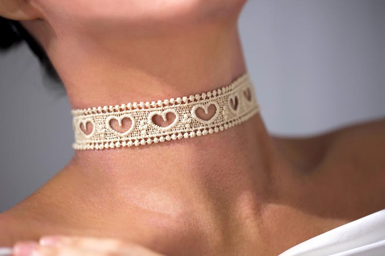 Pink Lace Ribbon Choker - QUARA