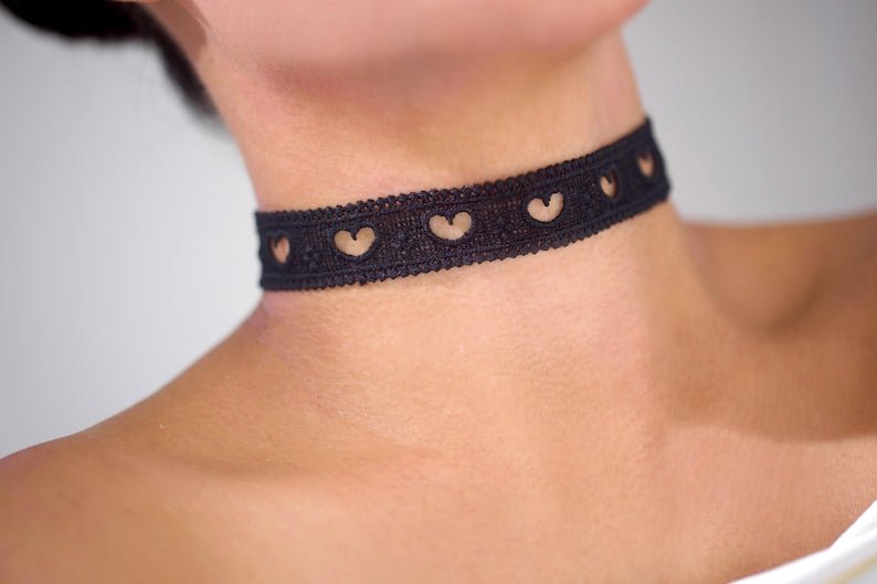 Pink Lace Ribbon Choker - QUARA