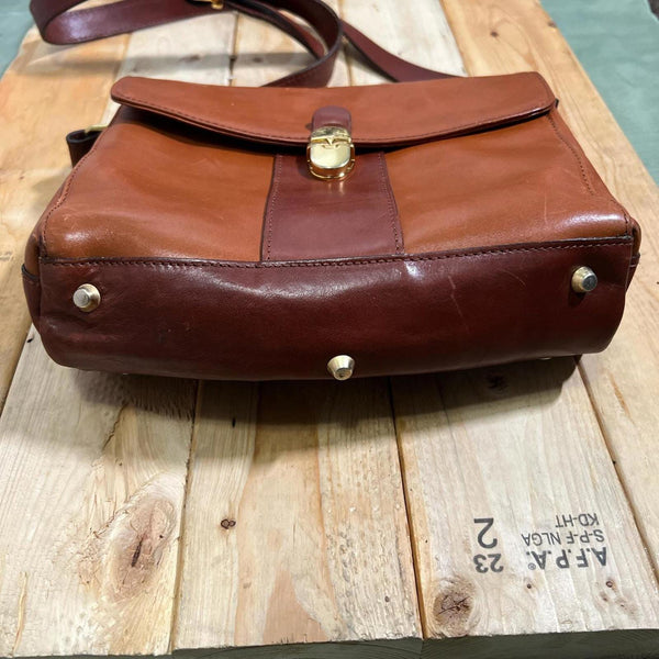 Valentina Two - Tone Leather Crossbody Bag - QUARA