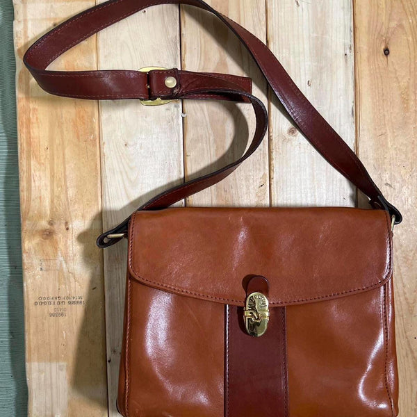 Valentina Two - Tone Leather Crossbody Bag - QUARA