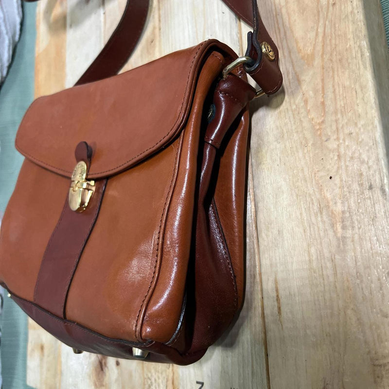 Valentina Two - Tone Leather Crossbody Bag - QUARA