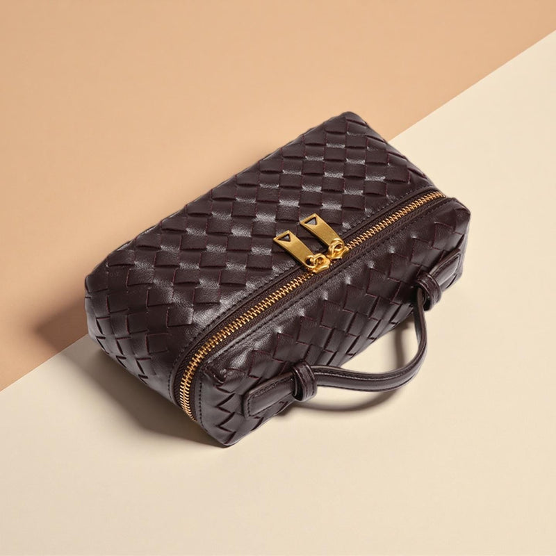 Woven Leather Handbag - QUARA