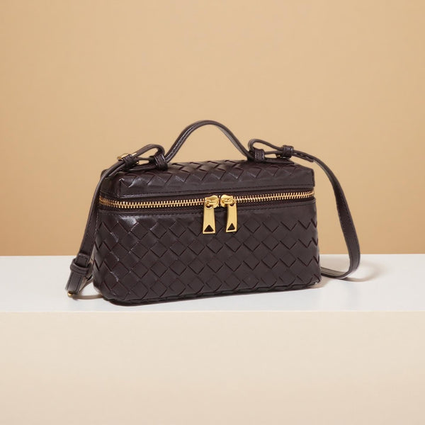 Woven Leather Handbag - QUARA