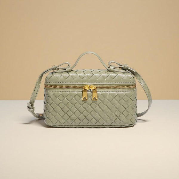 Woven Leather Handbag - QUARA